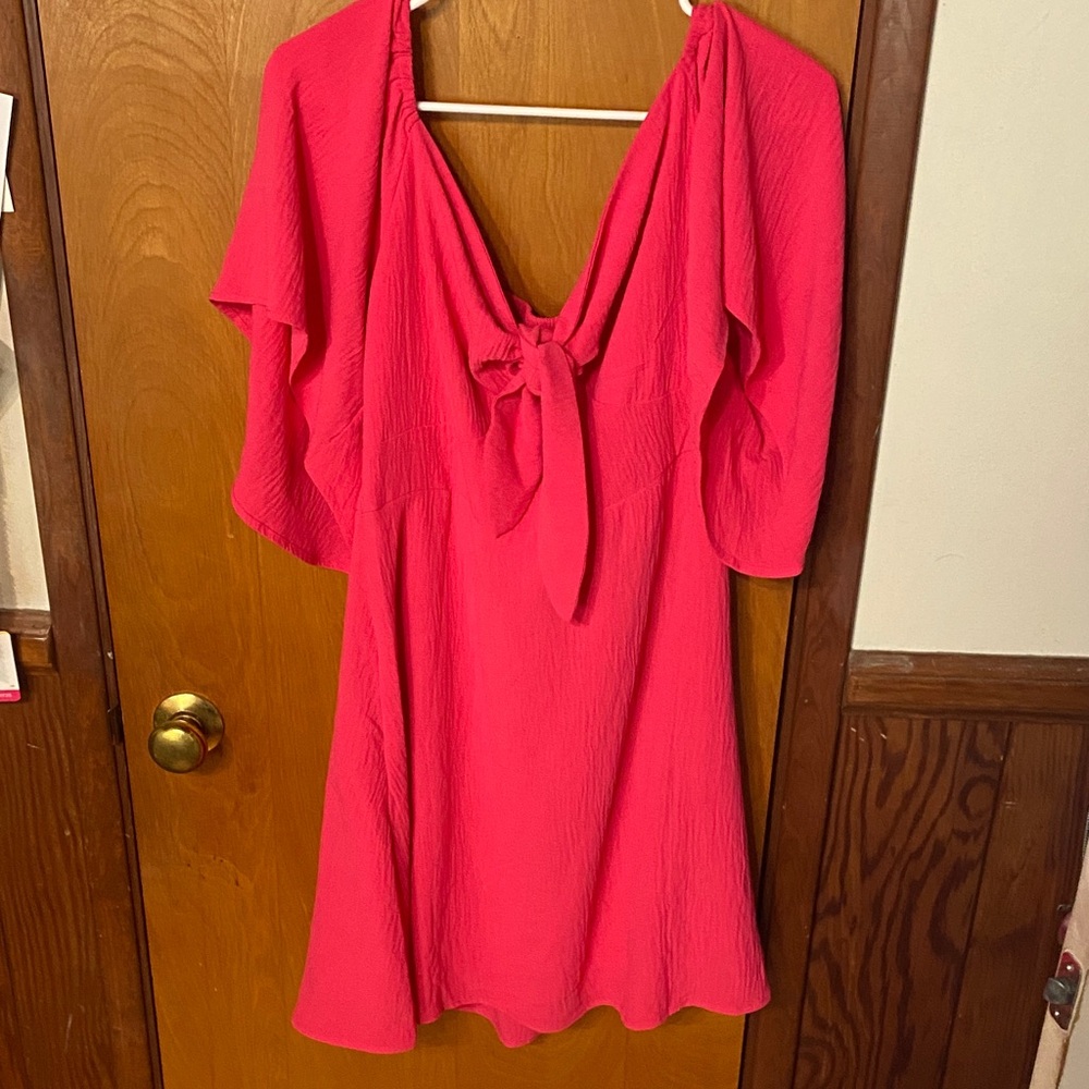 Elegant Pink Midi Dress